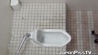 Spy cam captures stunning Japanese girls urinating in the bathroom