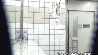 Sultry Brunette Asians Urinating Close-Up Compilation