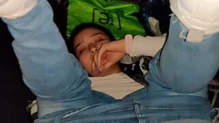 Mom's friend seduced and filled with cum outside