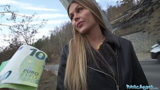 Public Agent Look at these wonderful big boobs as she fucks a big fat cock in POV