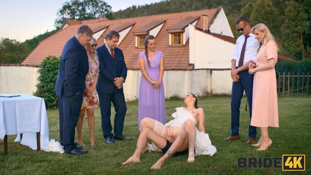Blonde bride gets railed on her wedding day