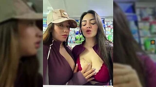 Daring outdoor tease in sexy roleplay cam show