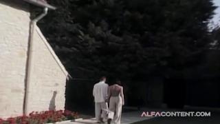 Double Penetration Scene Outdoors
