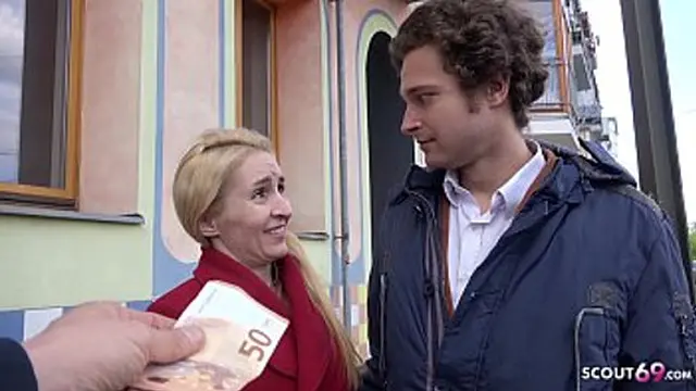 GERMAN SCOUT - ANOREXIC MILF DELIA CHATS ABOUT cheating ass🍑 action at public casting