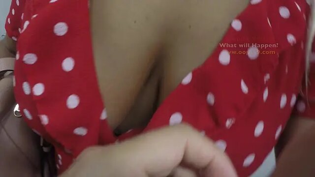 Blonde Milf touch guy's cock in train!