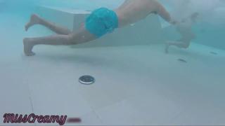 Dick🌭 flash - Strangers join my pool session, help me masturbate, risk of being seen