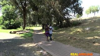 AFRICAN CULPLET GETS CAUGHT HAVING SEX OUTdoors AT THE PARK!!!